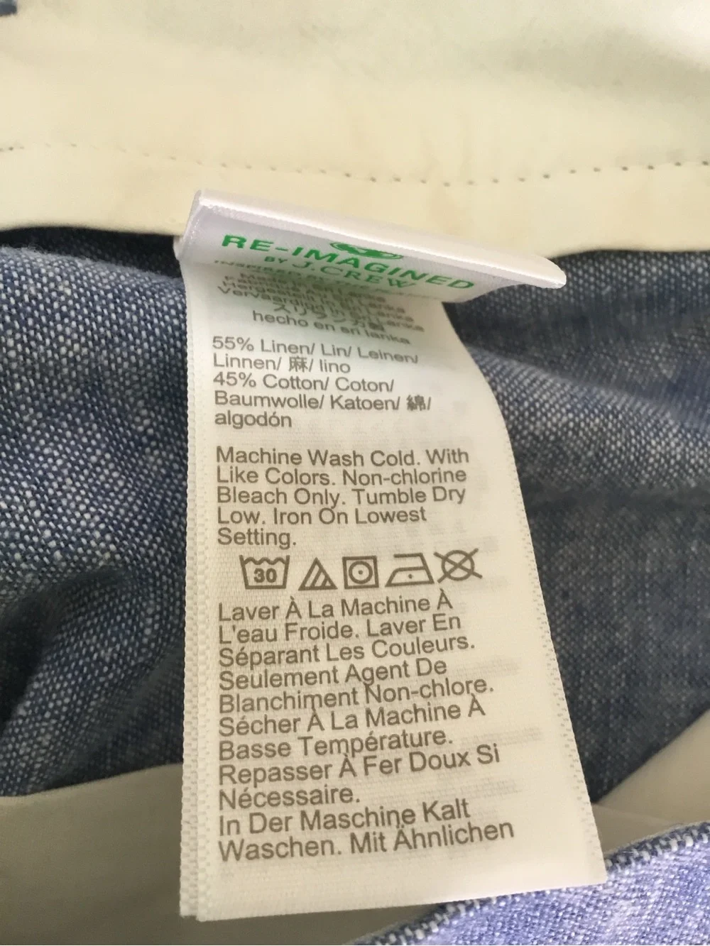 J. Crew Factory Men's Linen Blend Straight Fit Pants NWT